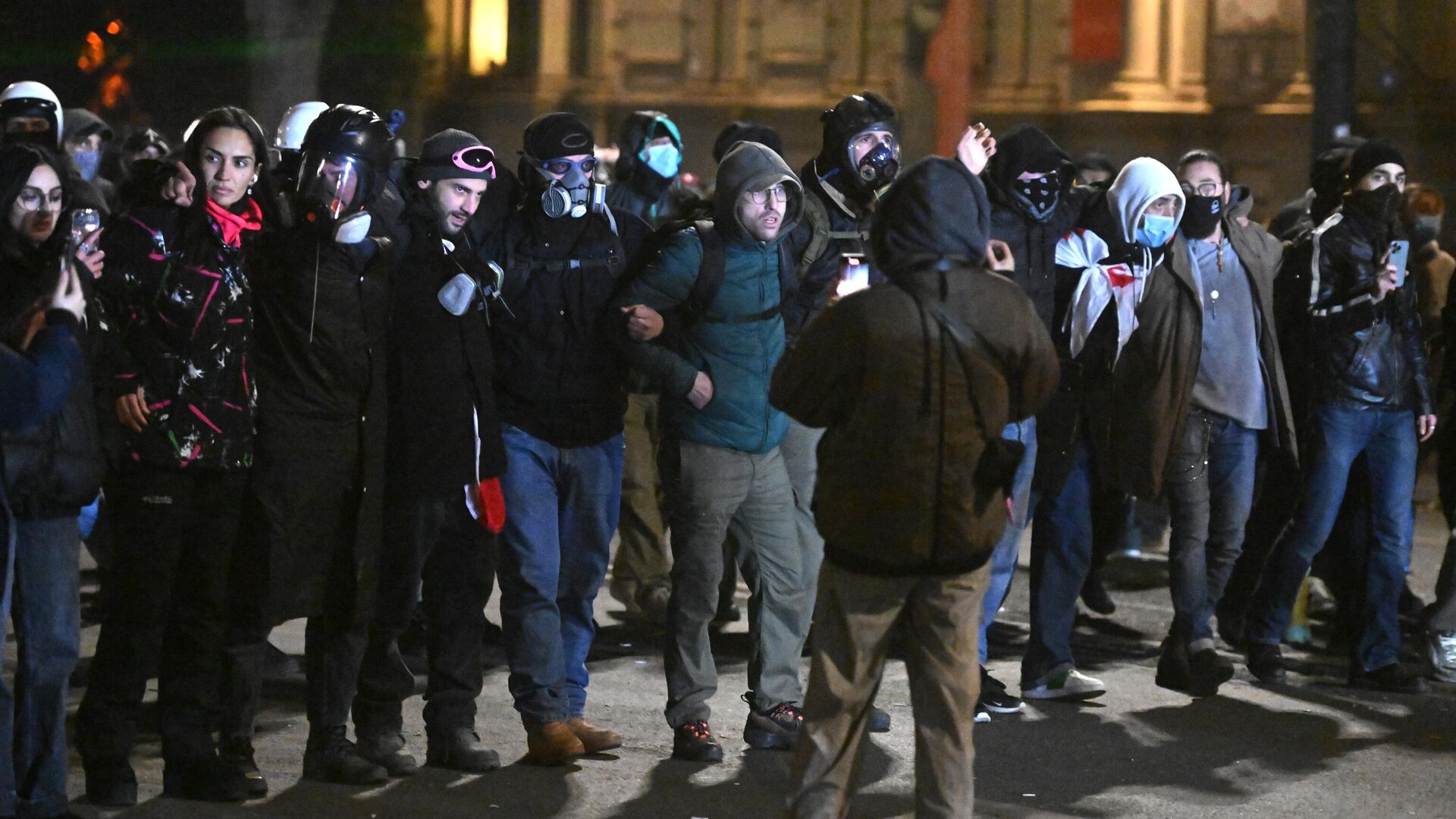 Протесты в Тбилиси накануне выборов