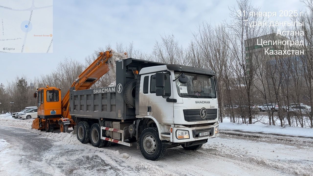 Более 2,600 рабочих и 1,800 единиц техники выполняют снегоуборку в Астане